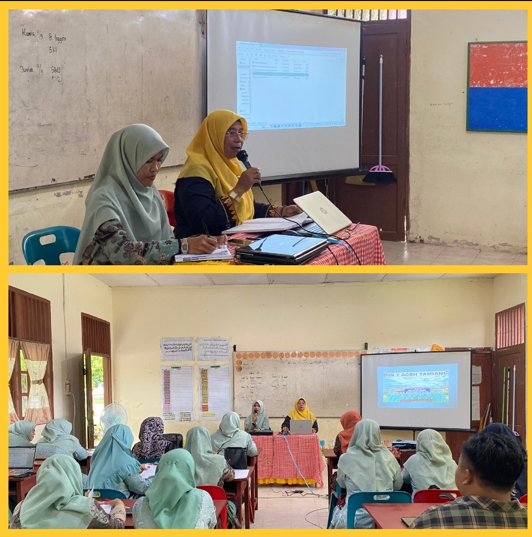 KEPALA MIN 7 ACEH TAMIANG MENGGELAR PERTEMUAN RAPAT RUTIN BERSAMA SELURUH GTK DI MADRASAH
